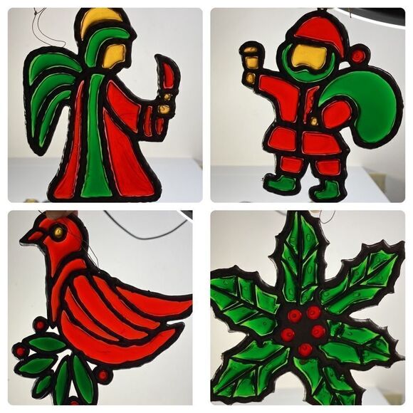 Faux Stained Glass Christmas Ornaments - Picture 1 of 10